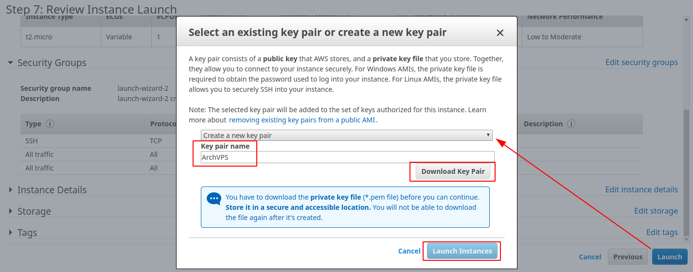Download Key File and Launch